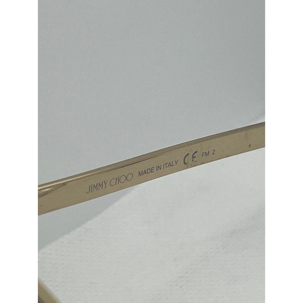 Jimmy Choo Lory/S Cat Eye Sunglasses Gray Gold Made‎ in Italy 49-23-145